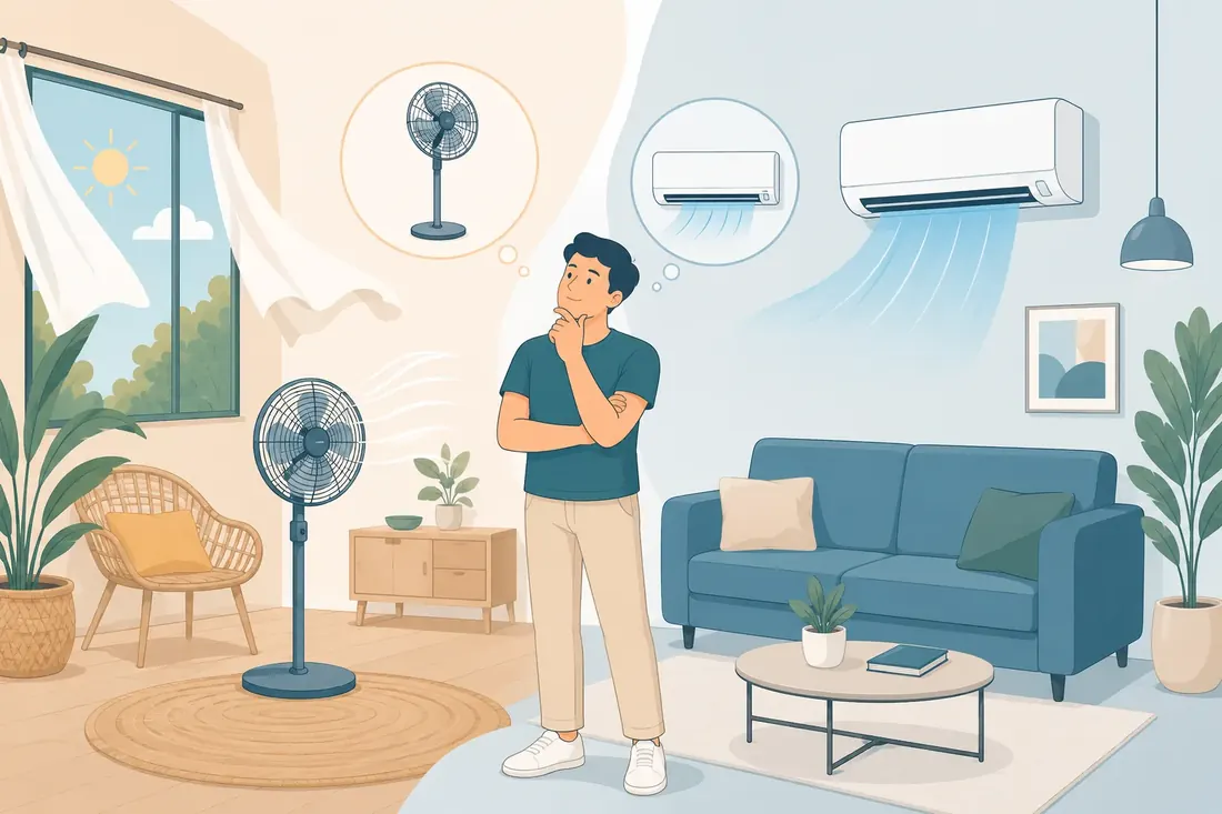 Brasseur d'air ou climatisation : le vrai comparatif