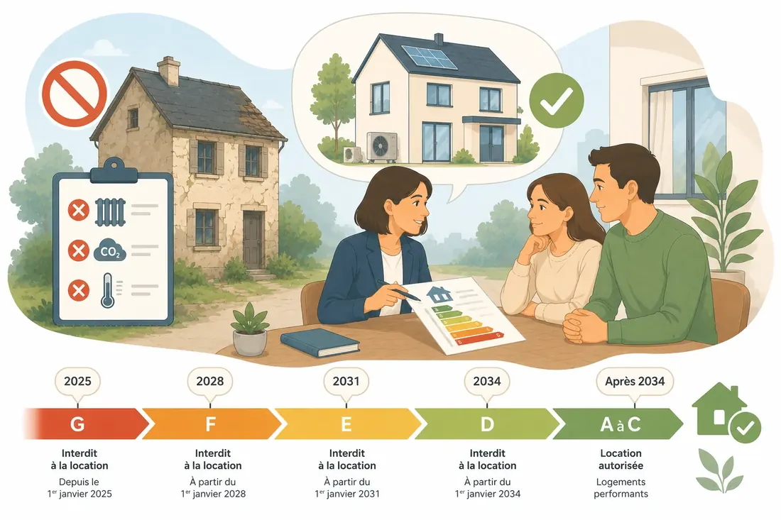 Louer une passoire thermique : ce qui est interdit et le calendrier 2025-2034