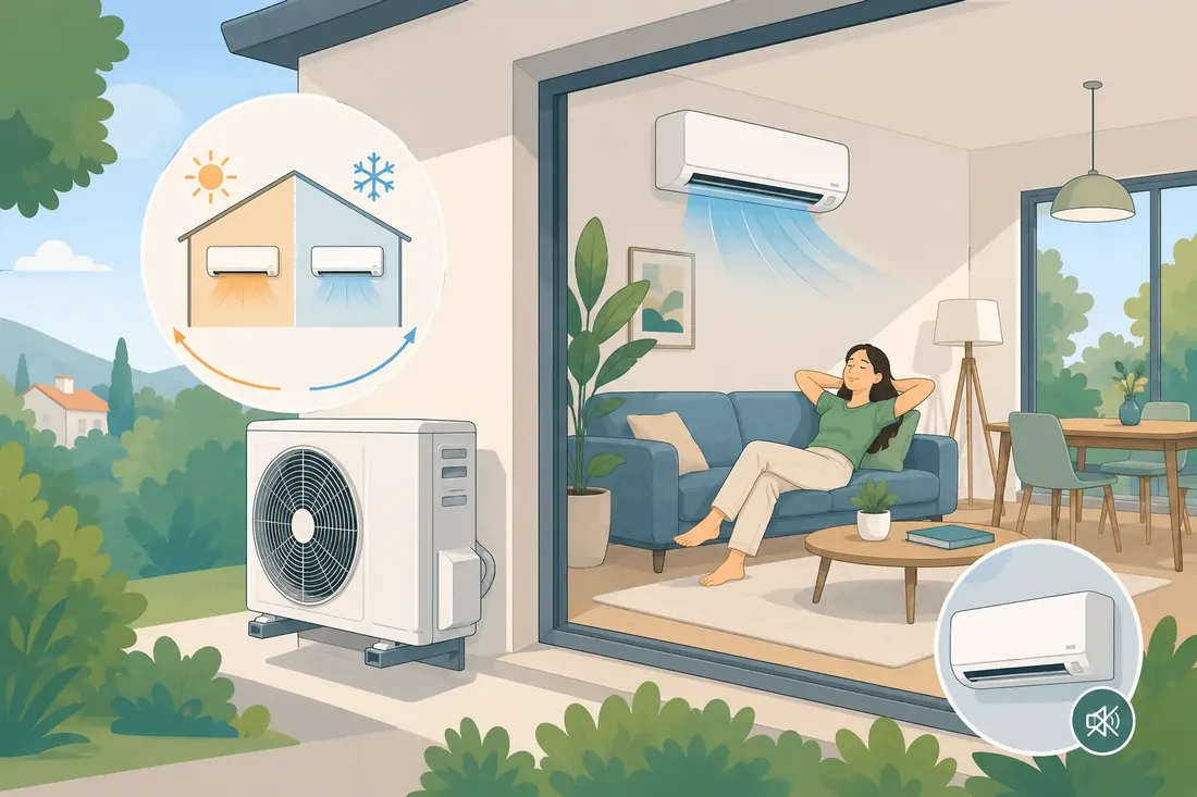 Pompe à chaleur air-air réversible : bien l'utiliser l'été